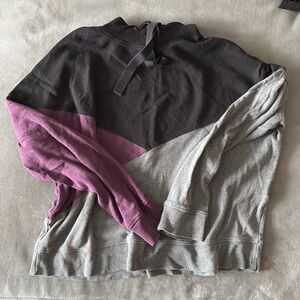 Pact Colorblock Hoodie in Black, Gray & Purple